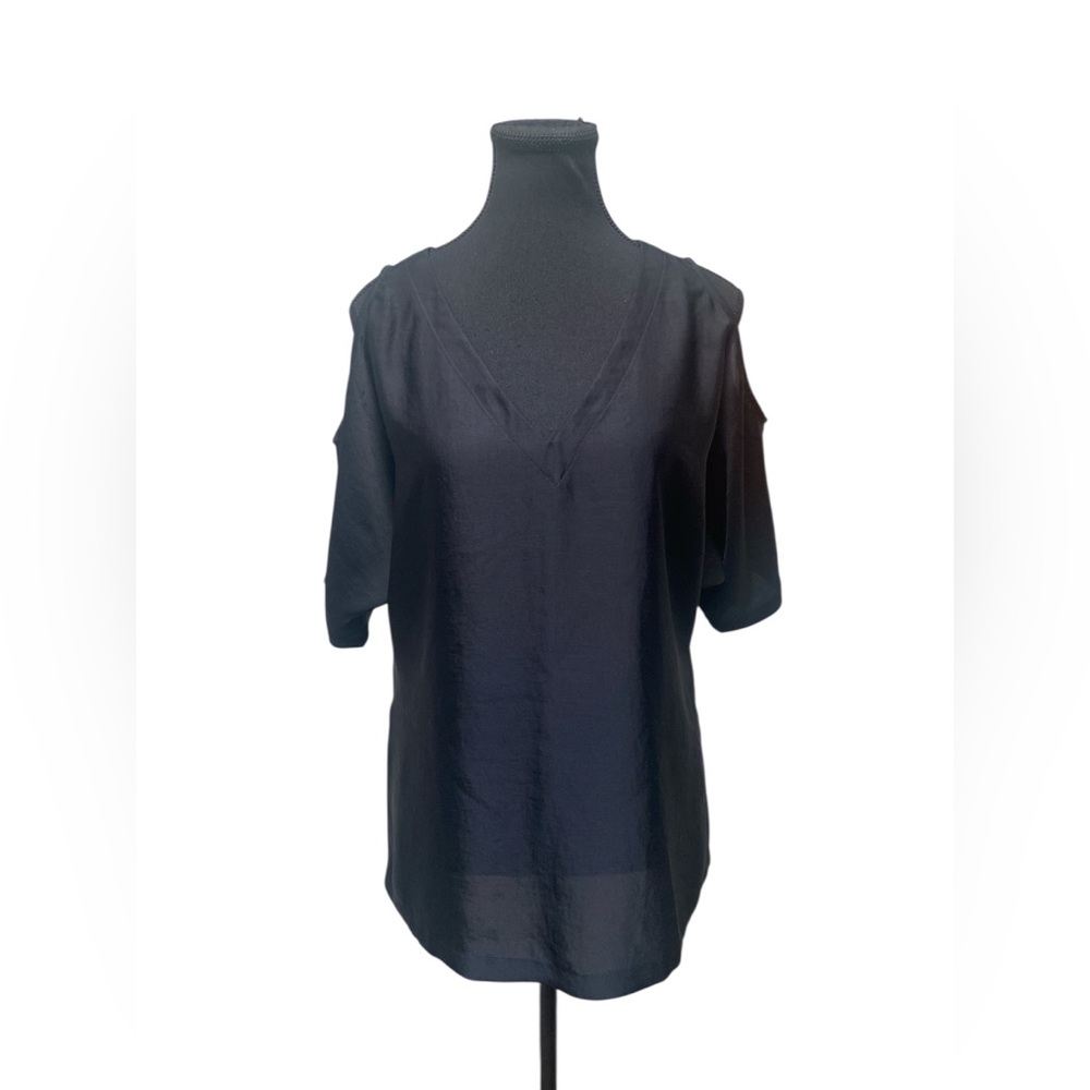 RACHEL Rachel Roy Black V-Neck Blouse GUC M